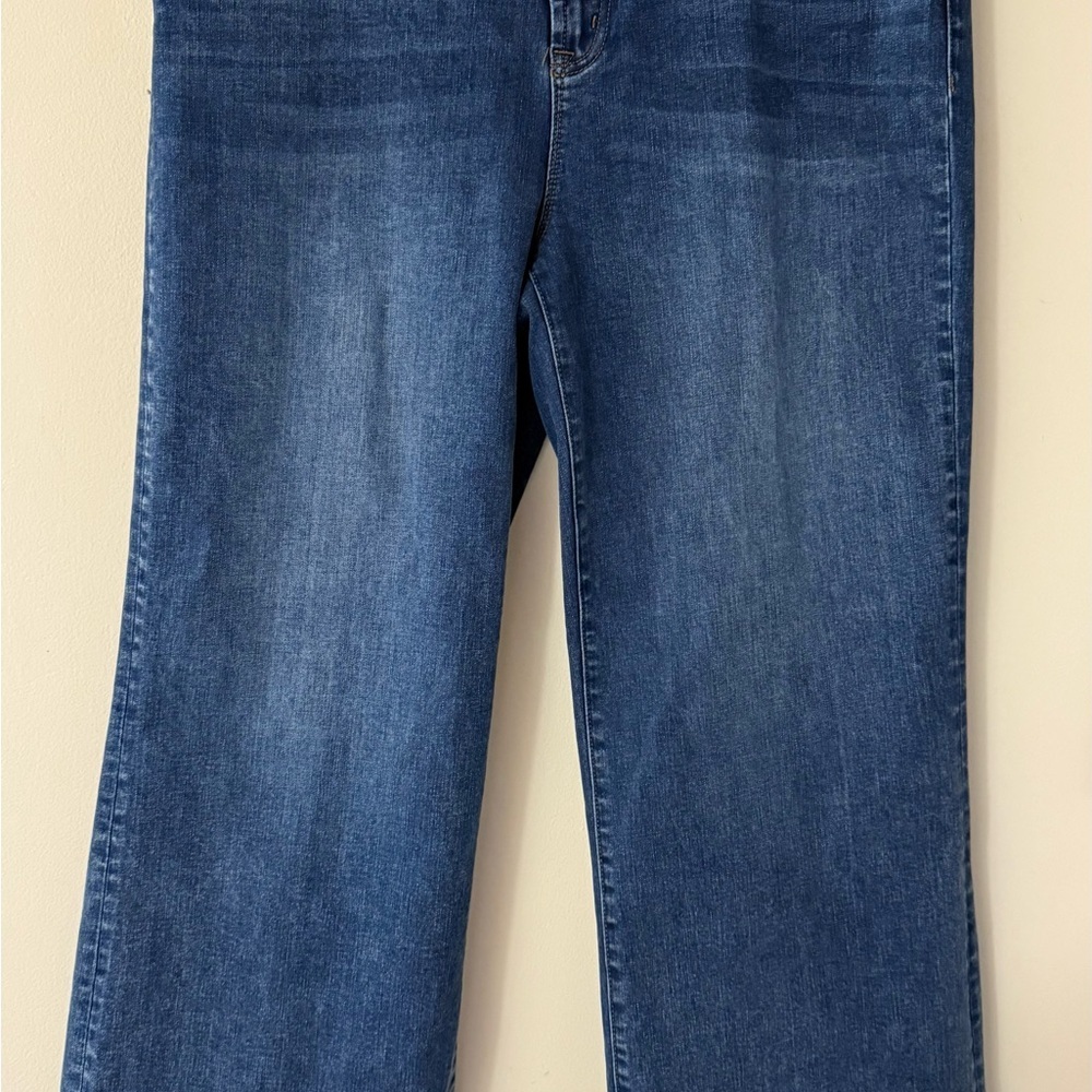 Boston Proper Dark Blue Flare Jeans, size 16, Stretchy!, EUC - Picture 1 of 9